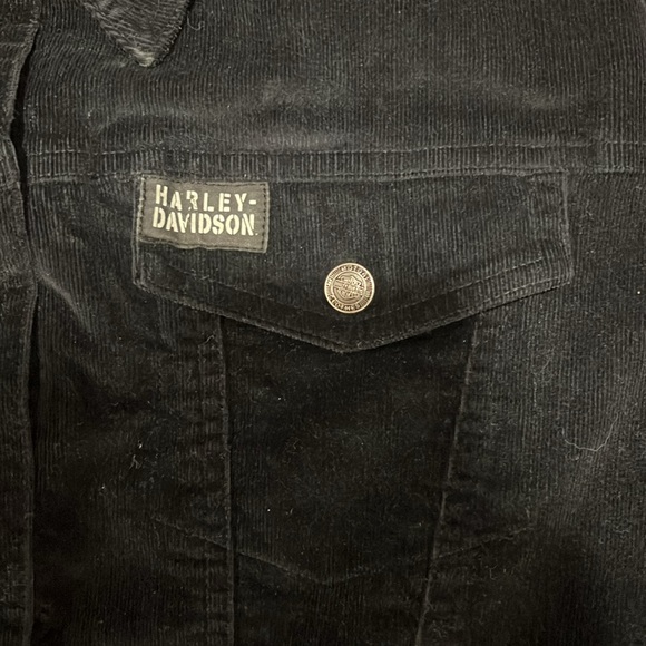 Harley Davidson Black Corduroy Jacket - Picture 6 of 15